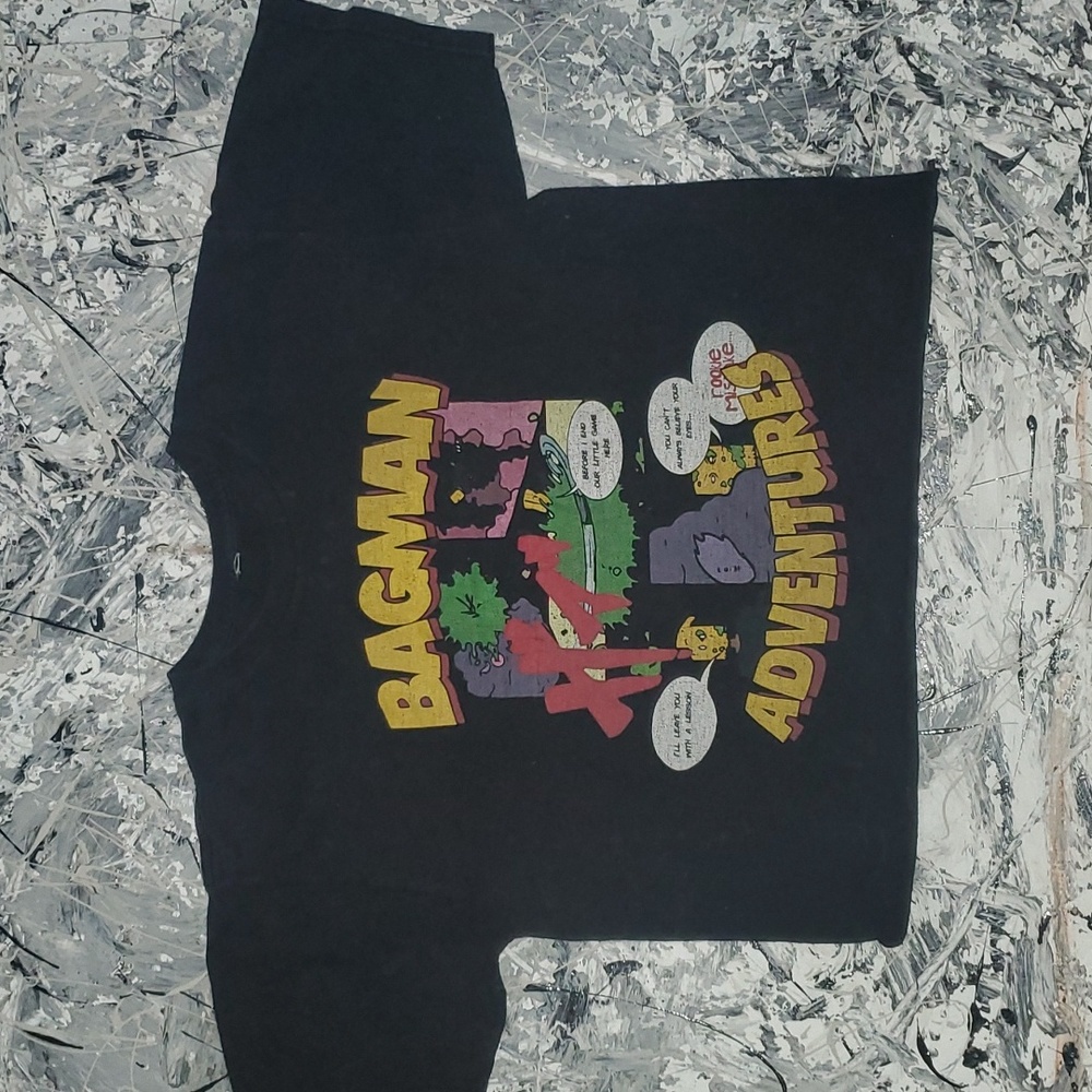 Bagman Adventures womens cropped graphic tee